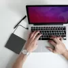 Zewnętrzny napęd optyczny DVD-RW Qoltec 51858, USB 2.0 i eSATA, ładowanie tackowe, czarny, 24x CD / 8x DVD