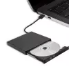 Zewnętrzny napęd optyczny DVD-RW Qoltec 51858, USB 2.0 i eSATA, ładowanie tackowe, czarny, 24x CD / 8x DVD
