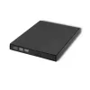 Zewnętrzny napęd optyczny DVD-RW Qoltec 51858, USB 2.0 i eSATA, ładowanie tackowe, czarny, 24x CD / 8x DVD