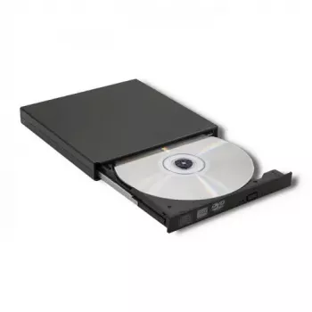 Zewnętrzny napęd optyczny DVD-RW Qoltec 51858, USB 2.0 i eSATA, ładowanie tackowe, czarny, 24x CD / 8x DVD