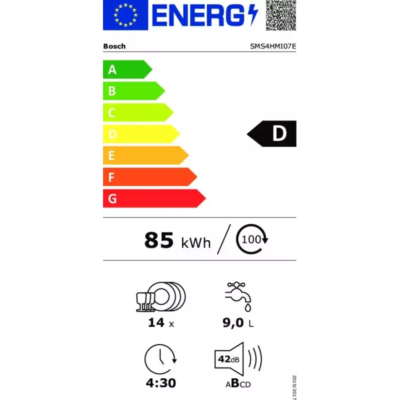 Bosch Serie 4 SMS4HMI07E zmywarka wolnostojąca 14 kompletów
