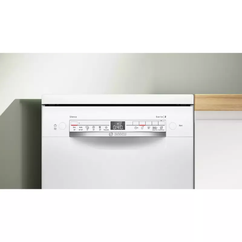 Bosch dishwasher SPS2HKW58E — Serie 2 slimline 45 cm, 10 place settings, 46 dB, stainless steel tub