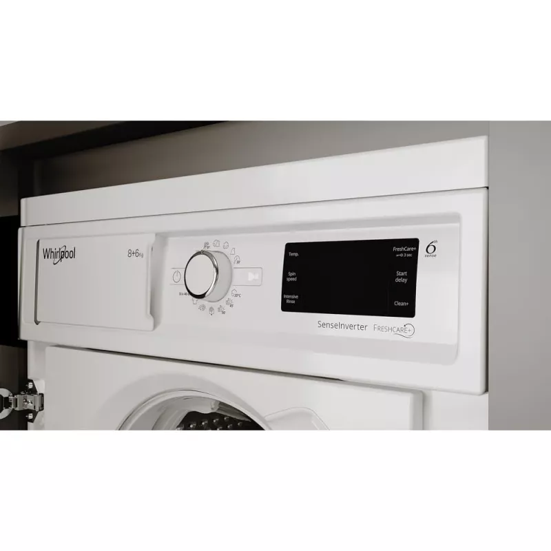 Whirlpool FreshCare BI WDWG 861485 EU pralko-suszarka do zabudowy Front-load Biały