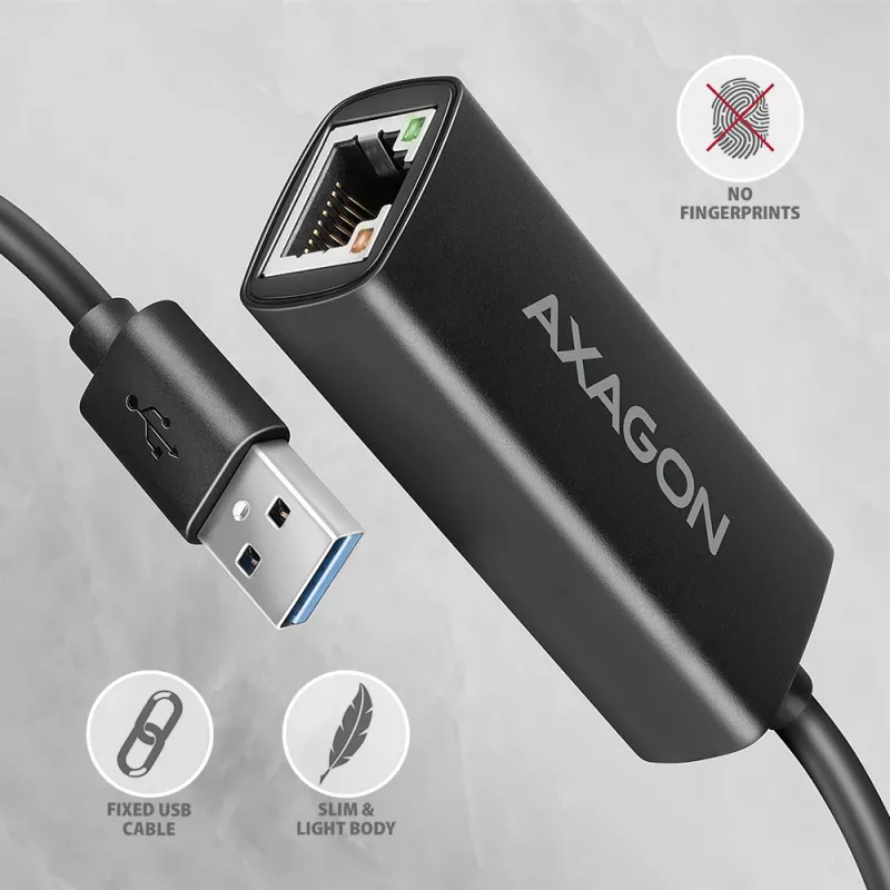 Axagon ADE-AR USB-A 3.2 Gen 1 - adapter Gigabit Ethernet, Realtek 8153