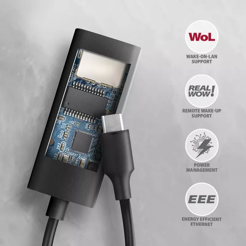 Axagon ADE-ARC USB-C 3.2 Gen 1 - adapter Gigabit Ethernet, Realtek 8153