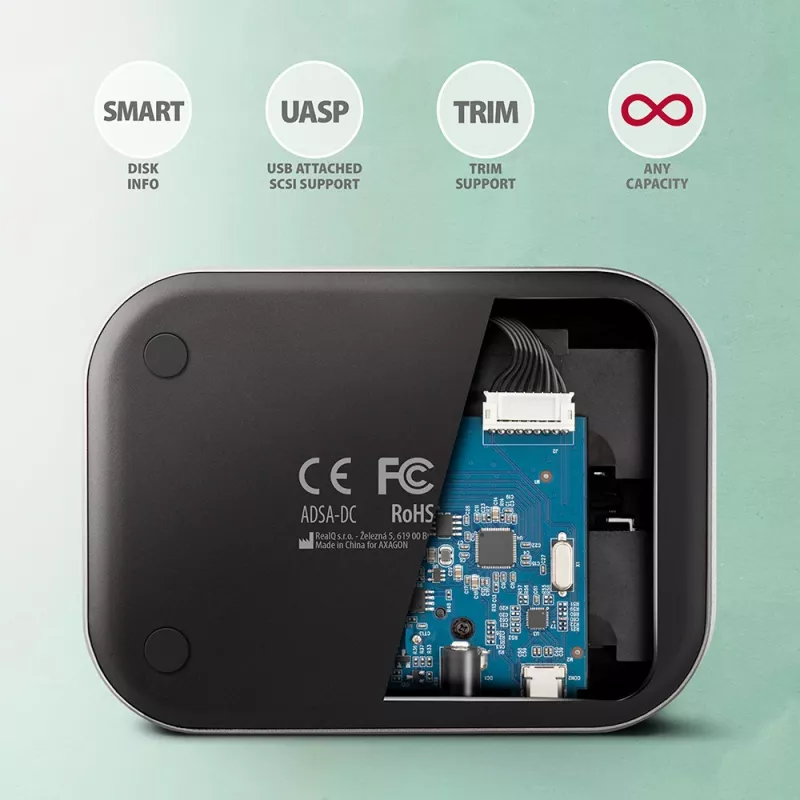 Axagon ADSA-DC SuperSpeed USB DUAL 2.5 cala/3.5 cala HDD/SSD DUAL dock
