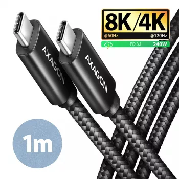 Kabel USB Axagon BUCM4X-CM10AB USB4 Gen 3x2 1m Czarny