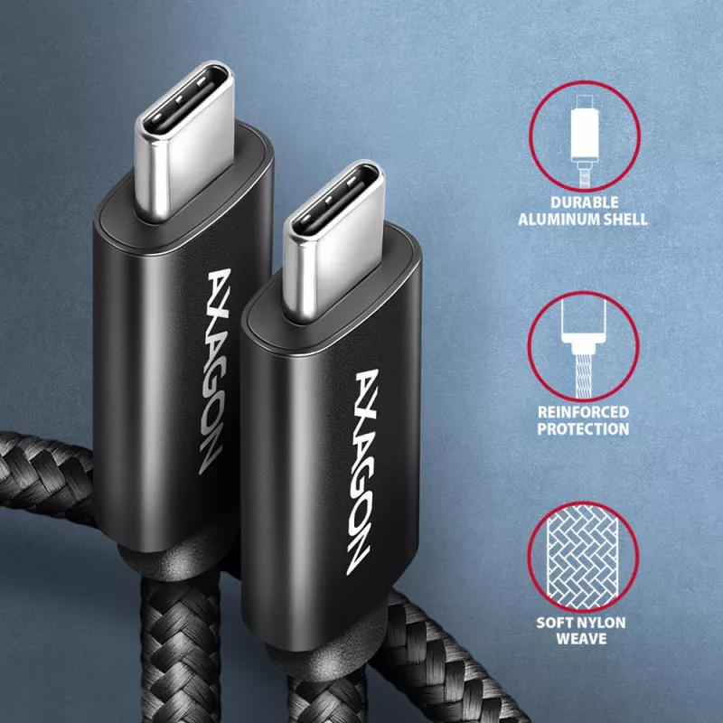 Kabel USB Axagon BUCM4X-CM10AB USB4 Gen 3x2 1m Czarny