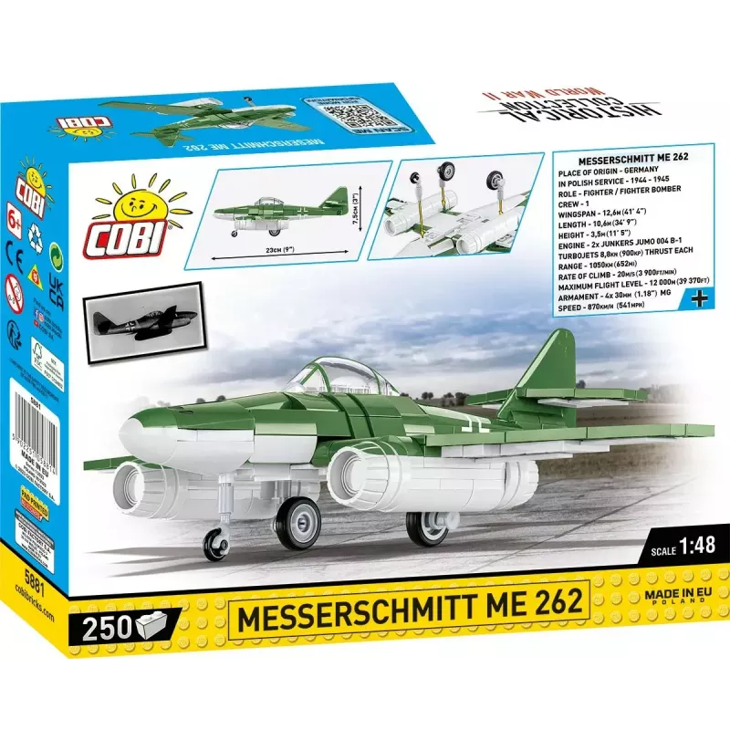 Zabawka konstrukcyjna Cobi Messerschmitt Me 262 zestaw modelarski 500 elementów