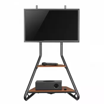 Stojak pod telewizor MACLEAN MC-455, wolnostojący, drewniany – VESA do 600x400