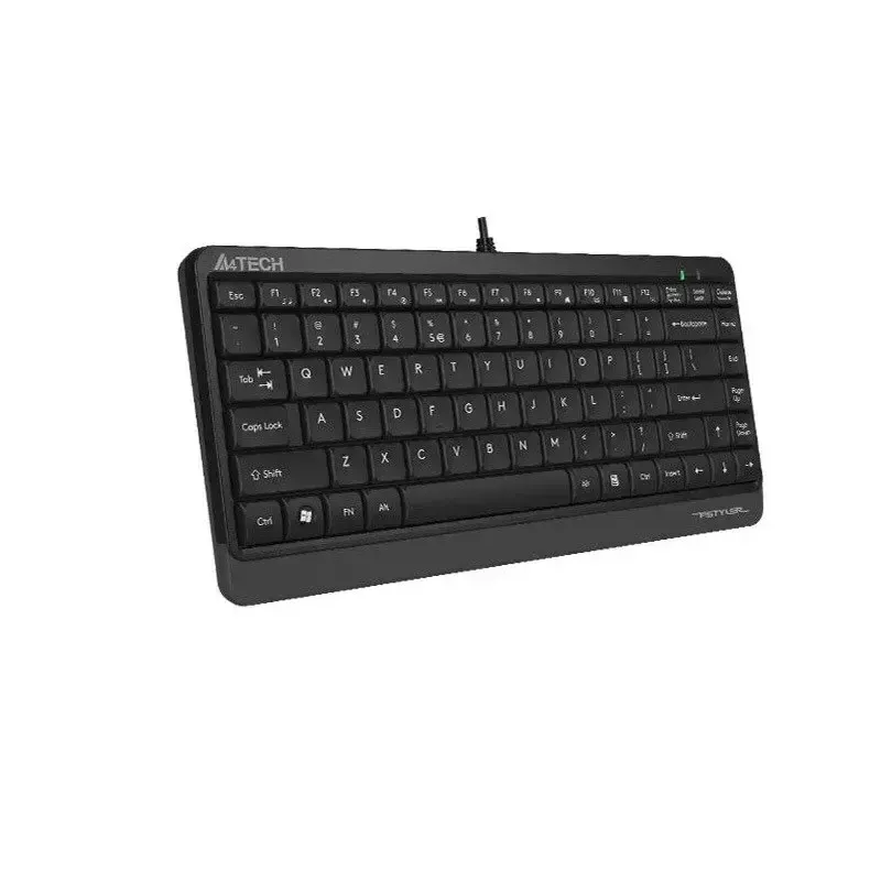 Przewodowa klawiatura USB A4Tech FStyler FK11 — kompaktowy układ standardowy, angielska, 12 klawiszy skrótu, podpórka pod nadgarstki, kabel 1,5 m