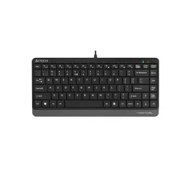 Przewodowa klawiatura USB A4Tech FStyler FK11 — kompaktowy układ standardowy, angielska, 12 klawiszy skrótu, podpórka pod nadgarstki, kabel 1,5 m