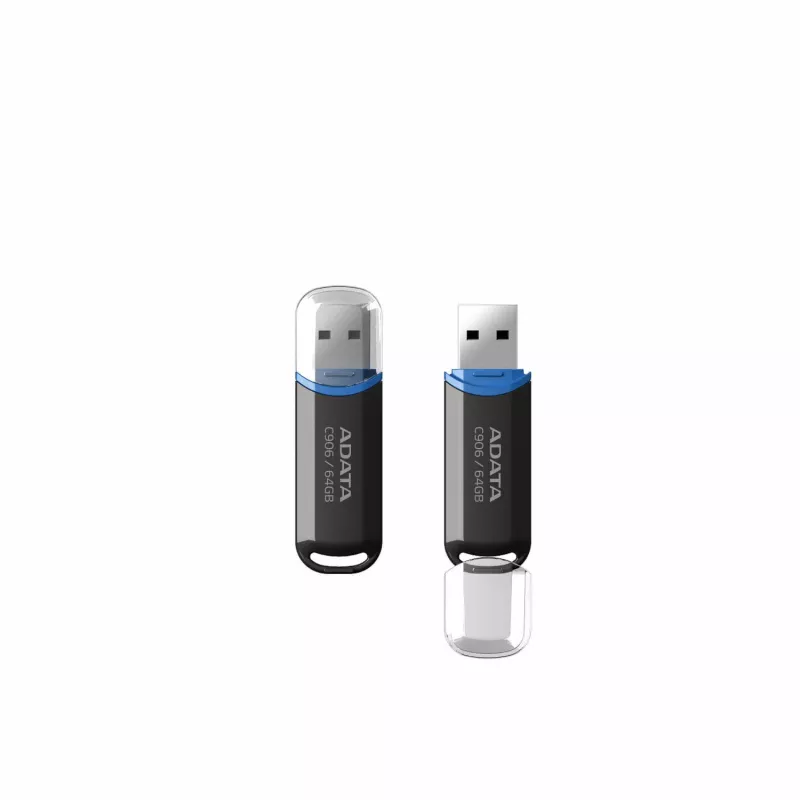 Pamięć USB ADATA C906 64 GB USB Type-A 2.0, czarna, złącze chronione nakładką
