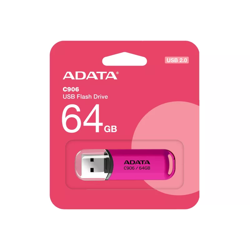 Pamięć USB ADATA AC906-64G-RPP 64 GB USB Type-A 2.0 Różowa