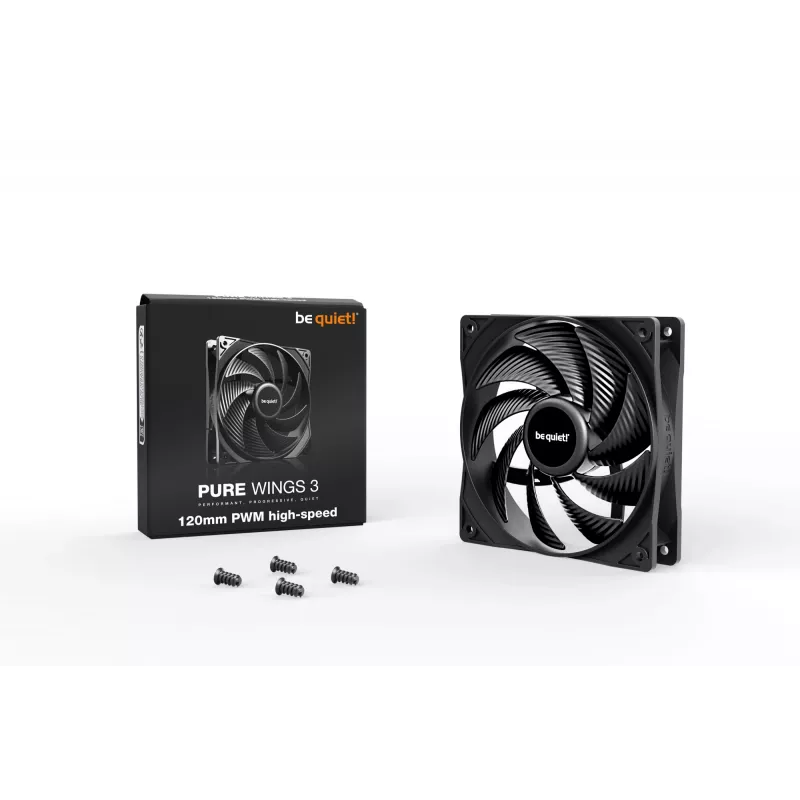 be quiet! Pure Wings 3 120 mm PWM high-speed Wentylator do obudowy komputera 12 cm Czarny 1 szt.