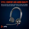 HP Poly Czarnywire 3325 Stereo Microsoft Teams Certified USB-C Headset +3.5mm Plug +USB-C/A Adapter