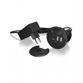 ICY BOX Ładowarka USB do biurka z Power Delivery i Quick Charge