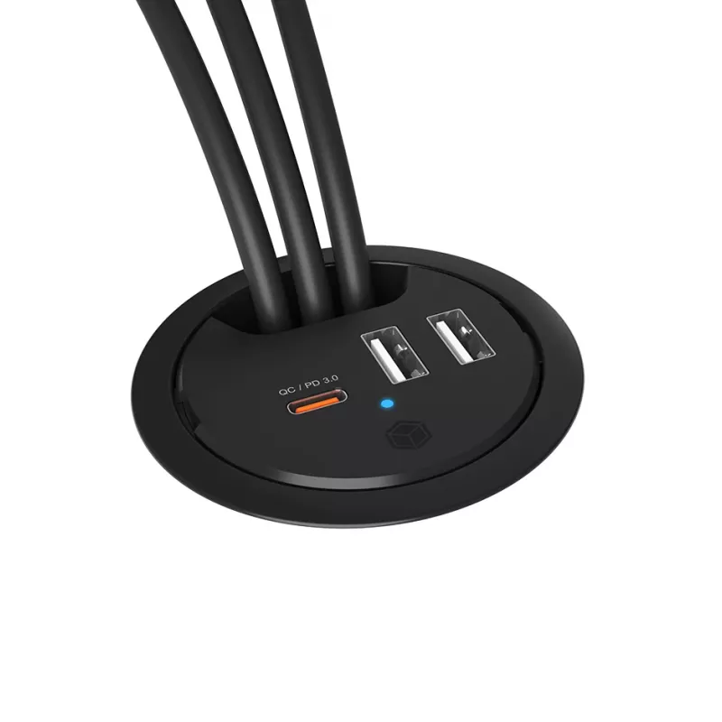 ICY BOX Ładowarka USB do biurka z Power Delivery i Quick Charge