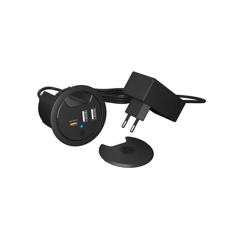 ICY BOX Ładowarka USB do biurka z Power Delivery i Quick Charge