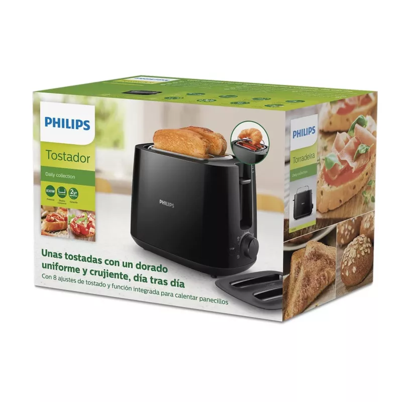 Toster Philips Daily Collection HD2582/90 8 2 kromki 830 W