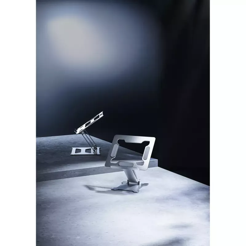 Podstawka pod laptop Gembird NBS-D1-03 srebrna aluminium do 39,6 cm (15,6 cala), składana, wysokość 60 mm, maks. obciążenie 5 kg