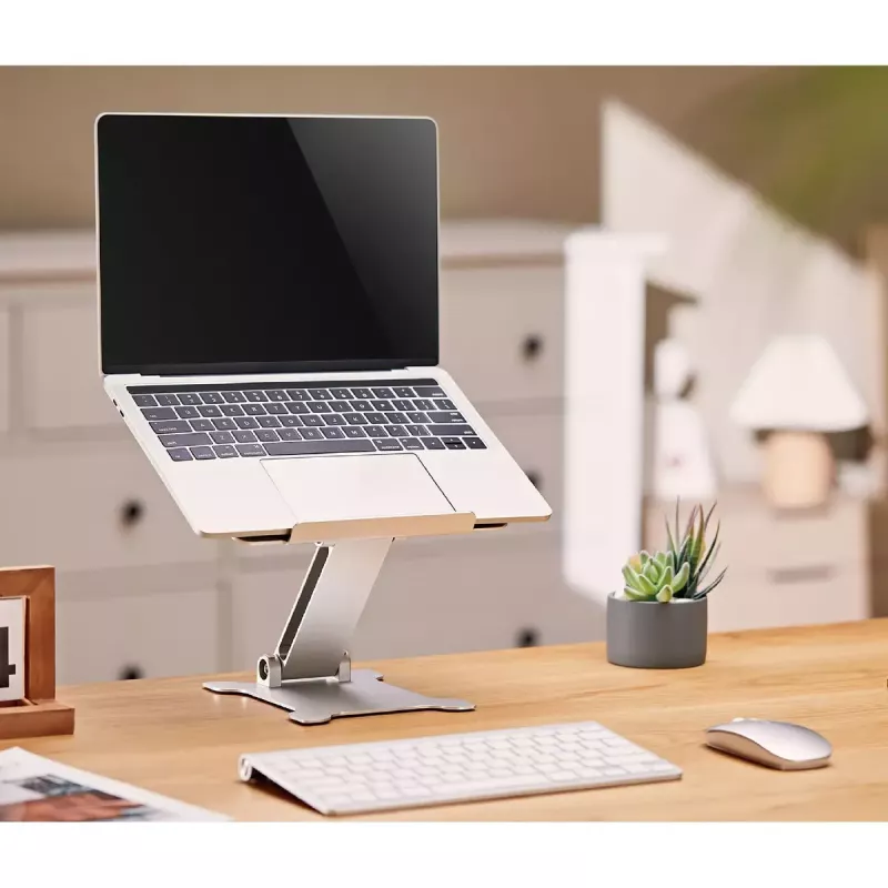 Podstawka pod laptop Gembird NBS-D1-03 srebrna aluminium do 39,6 cm (15,6 cala), składana, wysokość 60 mm, maks. obciążenie 5 kg