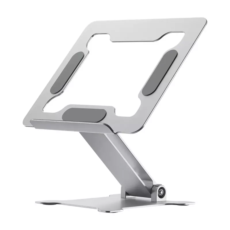 Podstawka pod laptop Gembird NBS-D1-03 srebrna aluminium do 39,6 cm (15,6 cala), składana, wysokość 60 mm, maks. obciążenie 5 kg