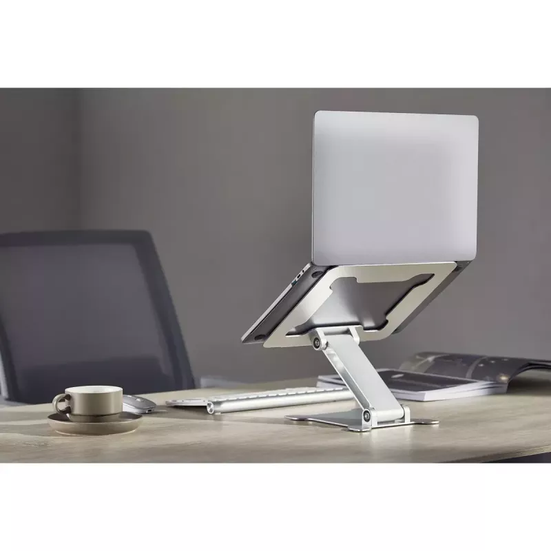 Podstawka pod laptop Gembird NBS-D1-03 srebrna aluminium do 39,6 cm (15,6 cala), składana, wysokość 60 mm, maks. obciążenie 5 kg