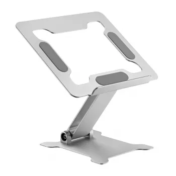 Podstawka pod laptop Gembird NBS-D1-03 srebrna aluminium do 39,6 cm (15,6 cala), składana, wysokość 60 mm, maks. obciążenie 5 kg