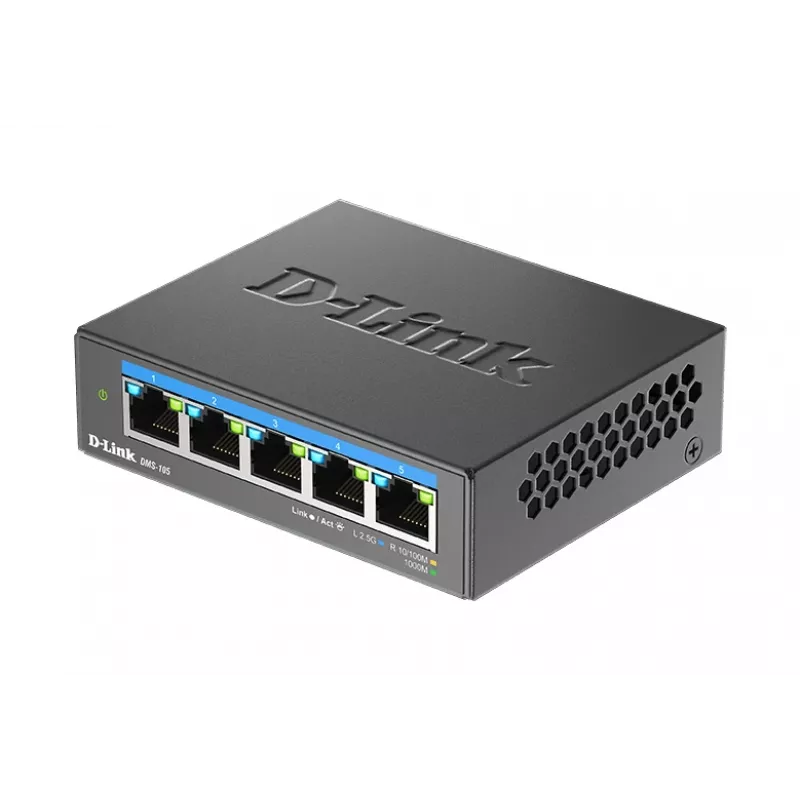 D-Link 5-Port 2.5G Multi-Gigabit Desktop Switch Unmanaged L2 5x2.5G Ports