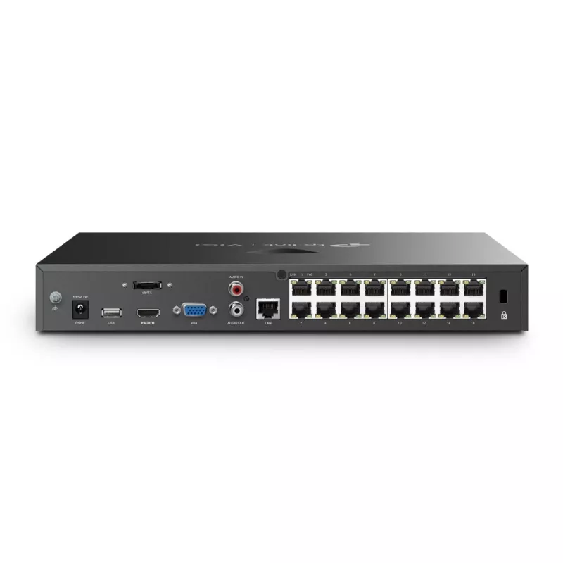 TP-Link VIGI NVR2016H-16P sieciowy rejestrator wideo Czarny