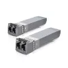 Moduł nadajnika sieciowego UBIQUITI UACC-OM-MM-10G-D-2, 10 Gbit/s, wielomodowy 850 nm, LC, zestaw 2 szt.