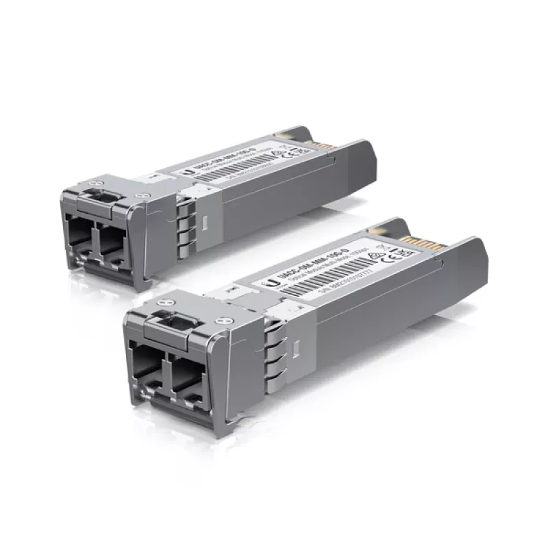 Moduł nadajnika sieciowego UBIQUITI UACC-OM-MM-10G-D-2, 10 Gbit/s, wielomodowy 850 nm, LC, zestaw 2 szt.