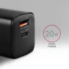 Ładowarka sieciowa Axagon ACU-PQ20 QC3.0 PD Type-C 20W Czarna