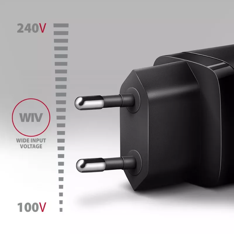 Ładowarka sieciowa Axagon ACU-PQ20 QC3.0 PD Type-C 20W Czarna