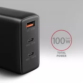 Axagon ACU-DPQ100 PD3.0 & QC 4+ THREE OUTPUTS ładowarka ścienna 100W
