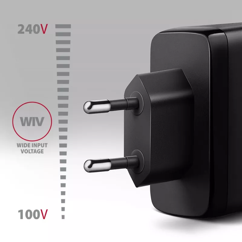 Axagon ACU-DPQ100 PD3.0 & QC 4+ THREE OUTPUTS ładowarka ścienna 100W