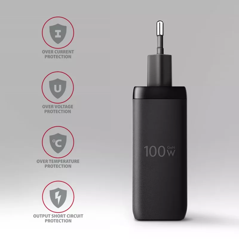 Axagon ACU-DPQ100 PD3.0 & QC 4+ THREE OUTPUTS ładowarka ścienna 100W