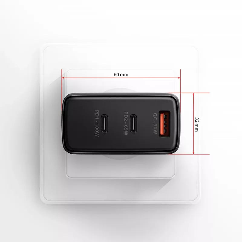 Axagon ACU-DPQ100 PD3.0 & QC 4+ THREE OUTPUTS ładowarka ścienna 100W