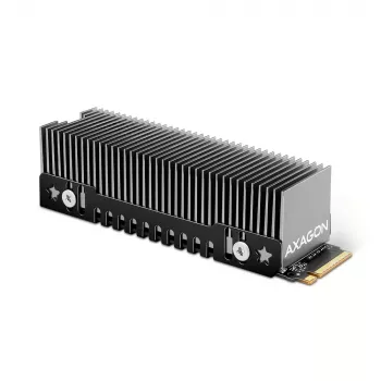 Axagon CLR-M2XT Aluminiowy pasywny radiator dla jednostronnych i dwustronnych dysków M.2 SSD rozmiar 2280, wysokość 24 mm