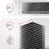 Axagon CLR-M2XT Aluminiowy pasywny radiator dla jednostronnych i dwustronnych dysków M.2 SSD rozmiar 2280, wysokość 24 mm