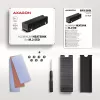 Axagon CLR-M2XT Aluminiowy pasywny radiator dla jednostronnych i dwustronnych dysków M.2 SSD rozmiar 2280, wysokość 24 mm
