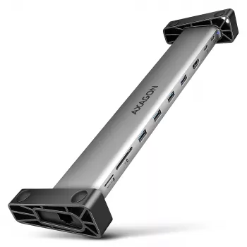 Axagon HMC-10HLS, hub USB 5Gbps, 4x USB-A, HDMI 4k/60Hz, RJ-45, SD/microSD, PD 100W
