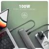 Axagon HMC-10HLS, hub USB 5Gbps, 4x USB-A, HDMI 4k/60Hz, RJ-45, SD/microSD, PD 100W