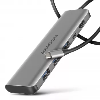 Axagon HMC-5H hub USB 5Gb/s, 3x USB-A, HDMI 4K/30Hz, PD 100W, kabel USB-C 100cm