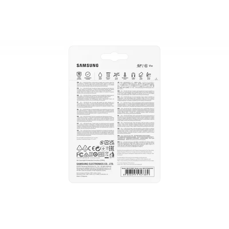 Flash memory Samsung 256 GB SDXC UHS-I MB-SY256S