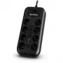 CyberPower Tracer III P0820SUF0-FR listwa przeciwprzepięciowa Czarny 8 gniazd AC 200–250 V 1,8 m
