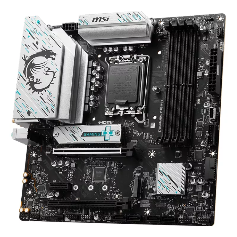 Płyta główna MSI B760M GAMING PLUS WIFI – Intel B760, LGA 1700, micro ATX, DDR5, 4 DIMM, Wi‑Fi 6E, LAN 2,5 Gb
