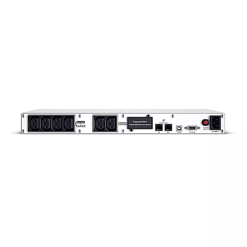 Rackmount Line-Interactive UPS CYBERPOWER OR1500ERM1U — 1,5 kVA / 900 W, 6× gniazd C13, LCD, akumulator VRLA z możliwością wymiany podczas pracy, 1U, srebrny