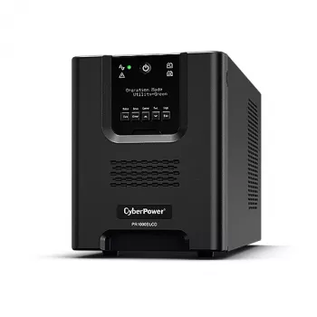 Zasilacz awaryjny CYBERPOWER PR1000ELCD — 1 kVA (900 W), Line-Interactive, czysta sinusoida, 8 gniazd C13, LCD, bateria wymieniana podczas pracy